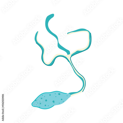 disease parasite cartoon vector illustration