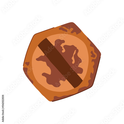 pool rusty screw head cartoon vector illustration