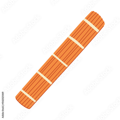 kitchen sushi rolling mat cartoon vector illustration