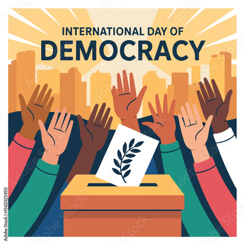 International Day of Democracy Observation Poster