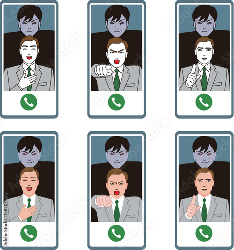 スマホで善人に成りすましてだます詐欺。スーツの男と黒幕。
