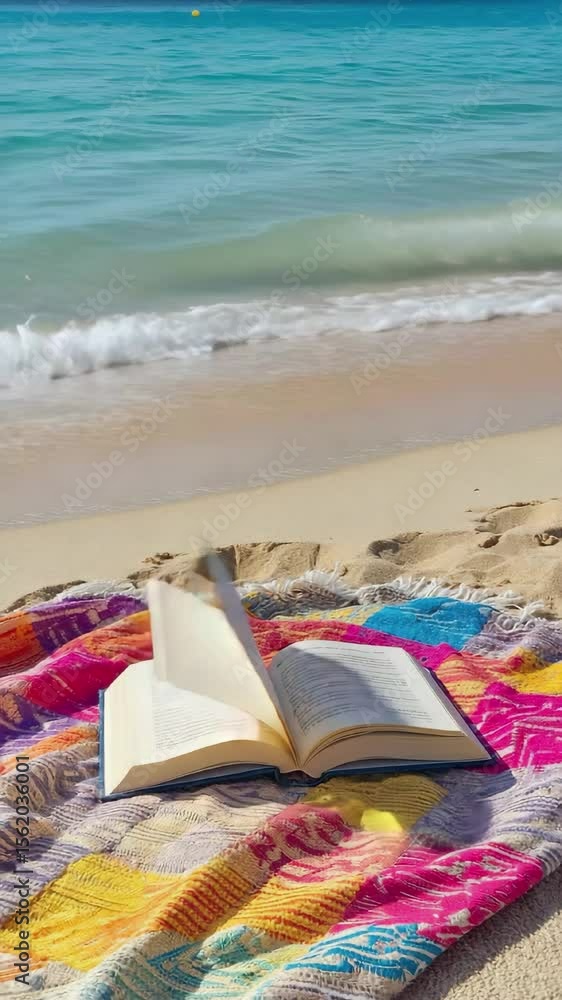 Open book on beach — serenity, sea and reading moment
Open book on beach — serenity, sea and reading moment