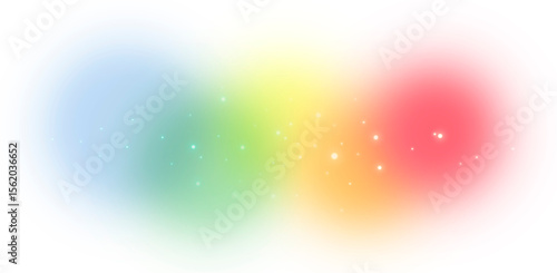 Bright and colorful abstract light pattern create a vibrant background with soft glowing effect