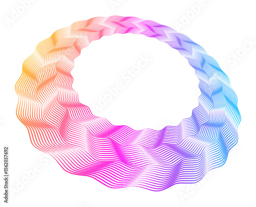 abstract colorful background with circles Design Element Wave Lines Guilloche curve line Background circle for Pattern branding Frame border certificates, diplomas