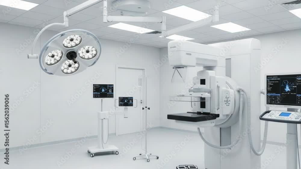Modern Medical Imaging Room with Advanced Equipment and Technology Modern Medical Imaging Room with Advanced Equipment and Technology