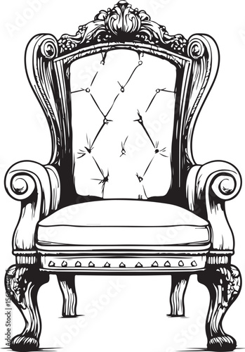 vintage chair isolated on white