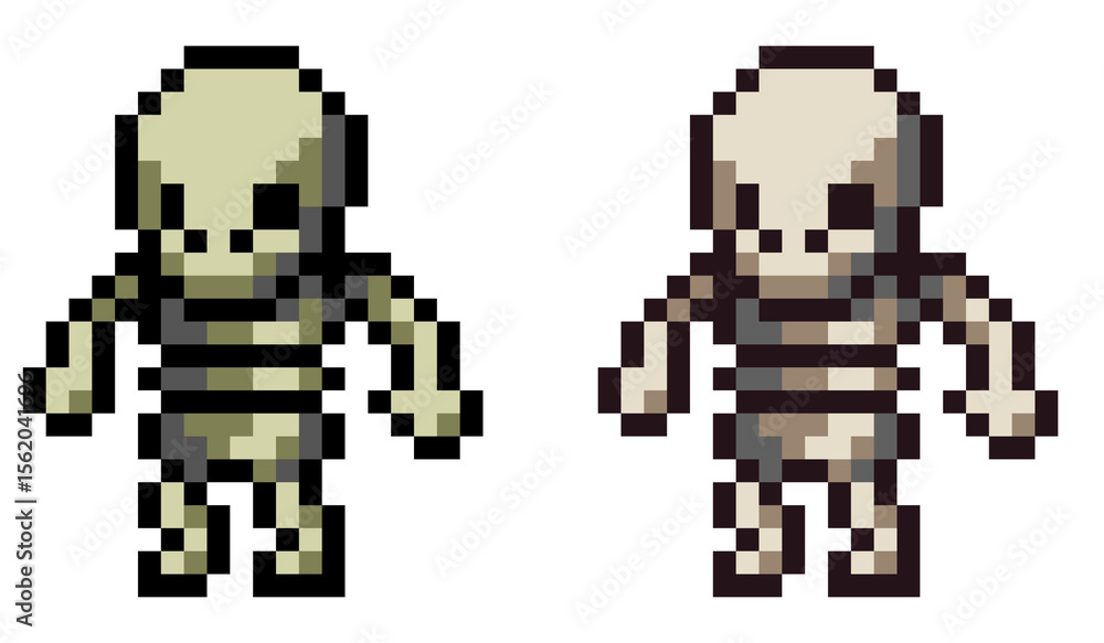 Fototapeta premium Pixel Skeleton Pack