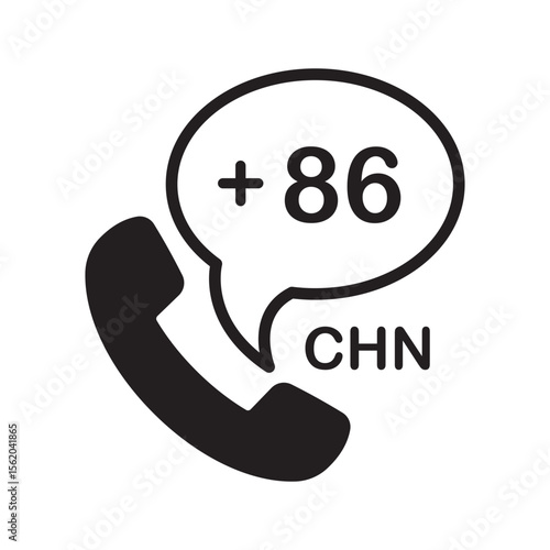 China Phone Number Icon | Dialing Code