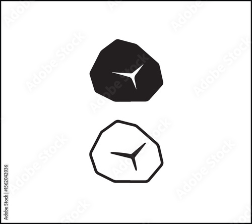 Coal icon, modern flat outline