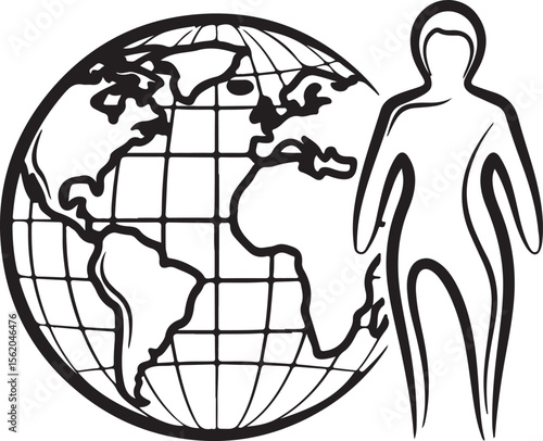 Hand holding a 3D blue globe illustrating global business and international communication