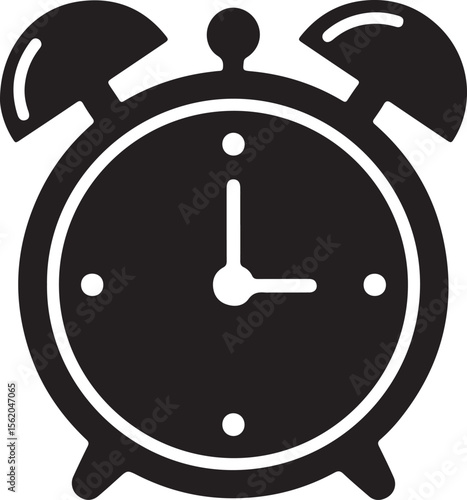 Retro alarm clock vector illustration: a timeless symbol of an hour-tracking device