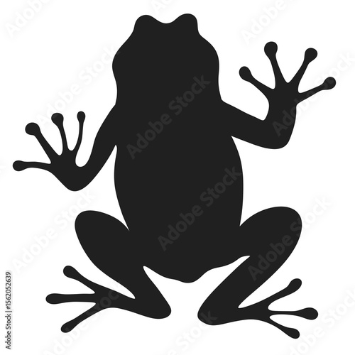 Frog silhouette illustration 