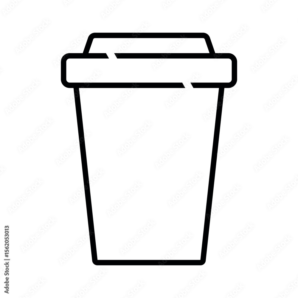 Paper cup icon, paper glass icon, outline style paper cup icon vector in trendy style illustration isolated on white background. Paper cup icon, paper glass icon, outline style paper cup icon vector in trendy style illustration isolated on white background.