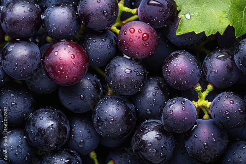 Wallpaper Mural Close up of fresh grapes with water drops. Torontodigital.ca