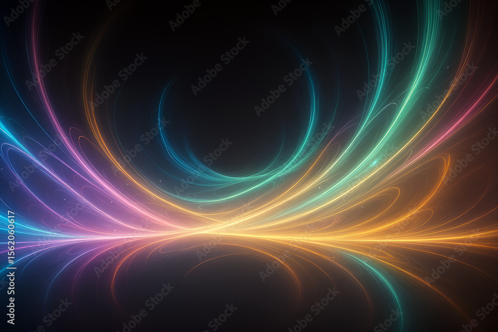 glowing curling neon line background. Ai glowing curling neon line background. Ai