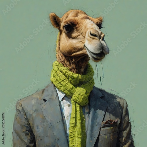 Beautiful Camel Oil Painting 