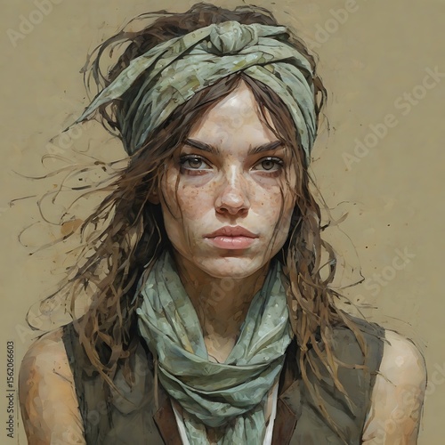 Beuatiful Woman Oil Painting 