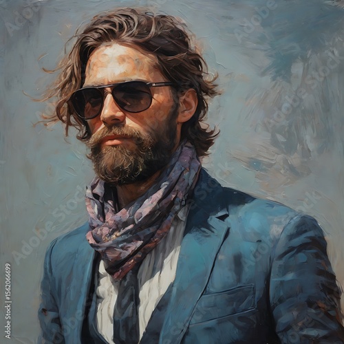 Handsome Man Oil Painting 