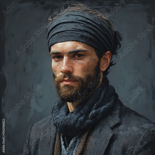 Handsome Man Oil Painting 
