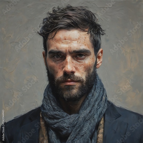 Handsome Man Oil Painting 