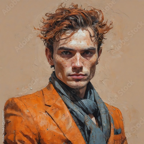 Handsome Man Oil Painting 