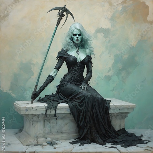 Lady Death Oil Painting 