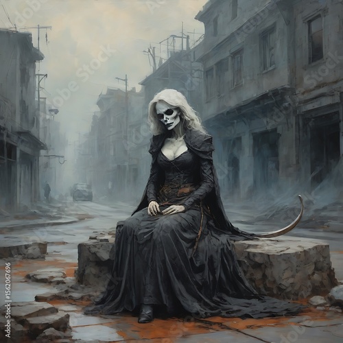 Lady Death Oil Painting 