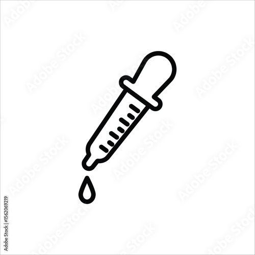 Dropper icon. Medical and healthcare icon. Vector illustration for web design. Isolated on white background.