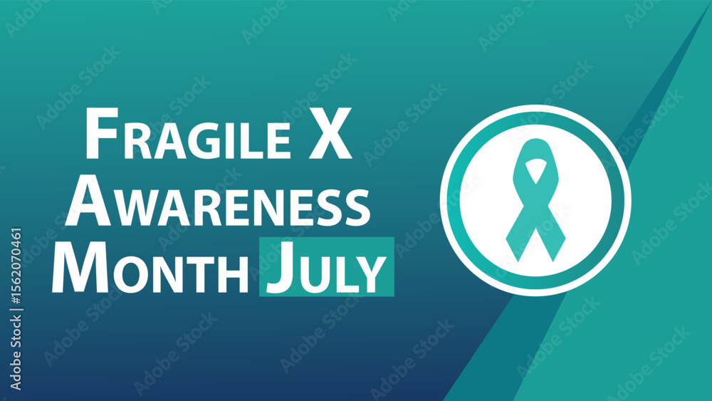 Fragile X Awareness Month July web vector banner design illustration Fragile X Awareness Month July web vector banner design illustration