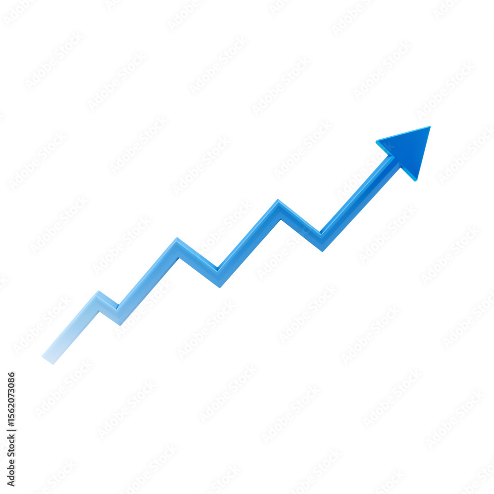 An upward trending arrow in blue against a black backdrop shows growth and positive progress, transparent background An upward trending arrow in blue against a black backdrop shows growth and positive progress, transparent background