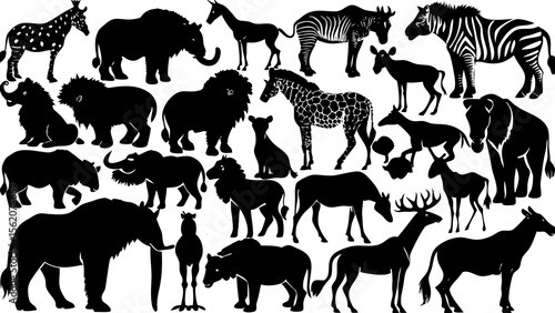 Canvas Print vector illustration of a wild animals