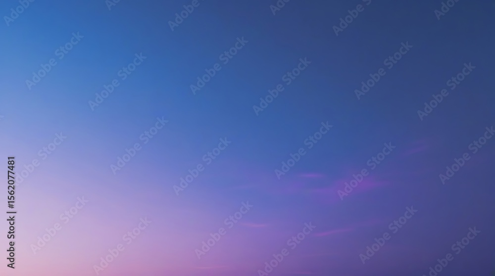 Obraz premium A hyper realistic image captures a blue and purple gradient, subtly shifting like a twilight sky, ideal for web design.