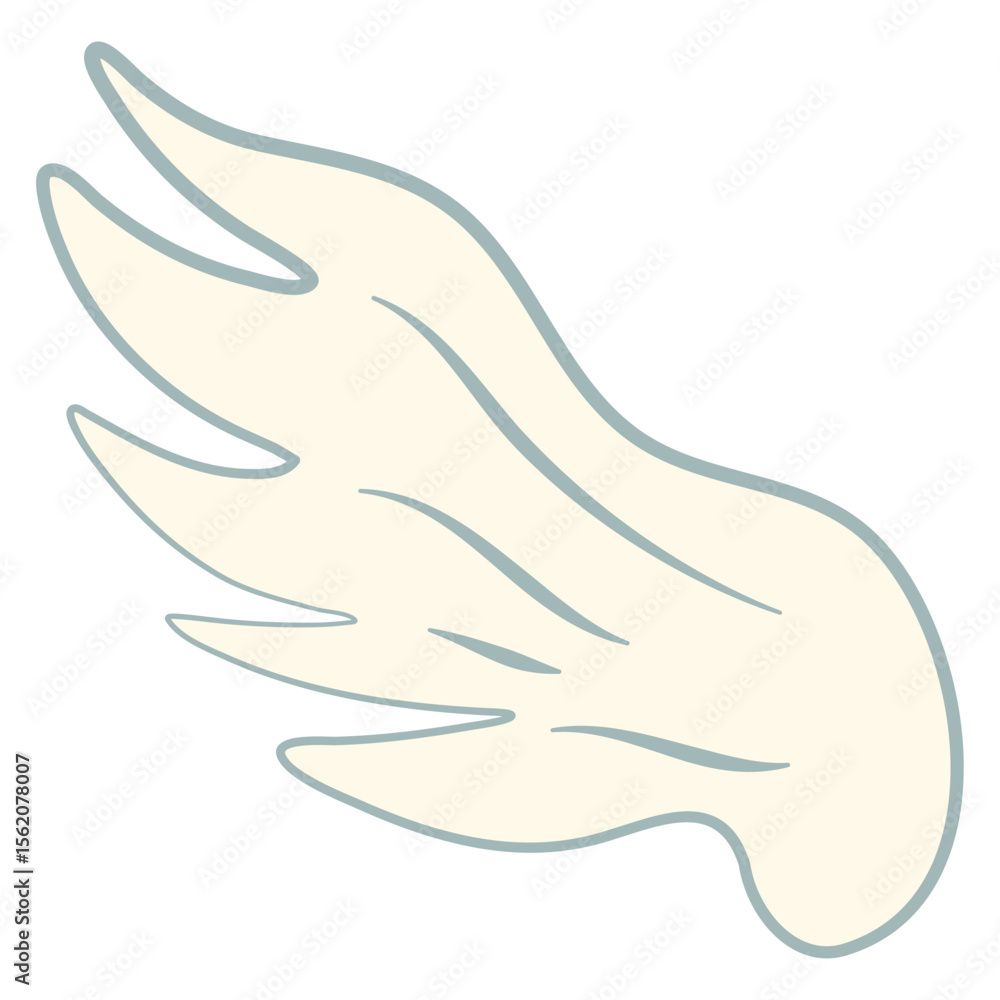 Fototapeta premium Cartoon Wings Illustration Set