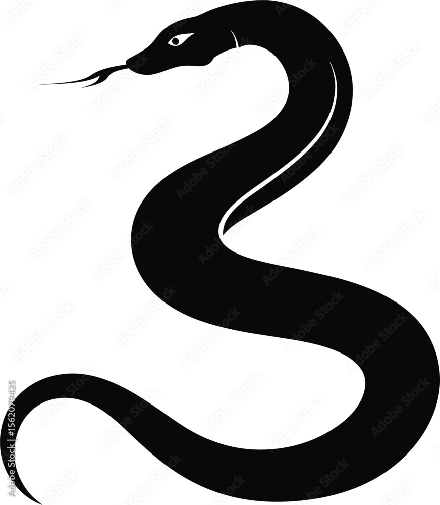 A striking collection of stylized snake illustrations A striking collection of stylized snake illustrations