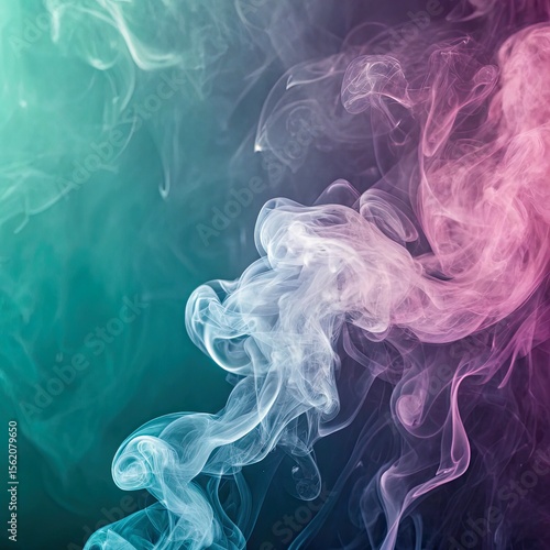 Photo of a smoke in dark room