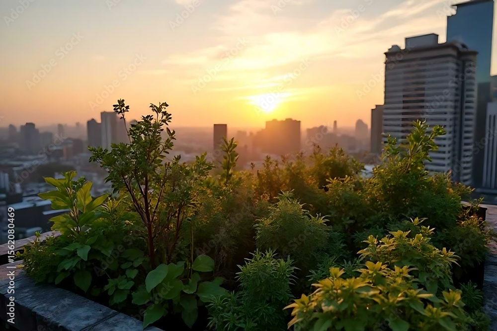 Fototapeta premium sunset in chicago