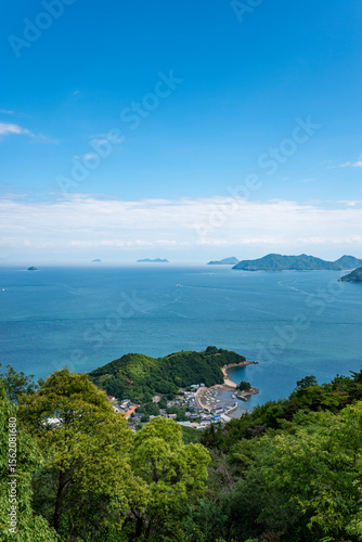 高見山展望台から望む瀬戸内海の島々　広島県尾道市