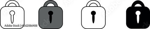 Set of vector lock icons, lock buttons