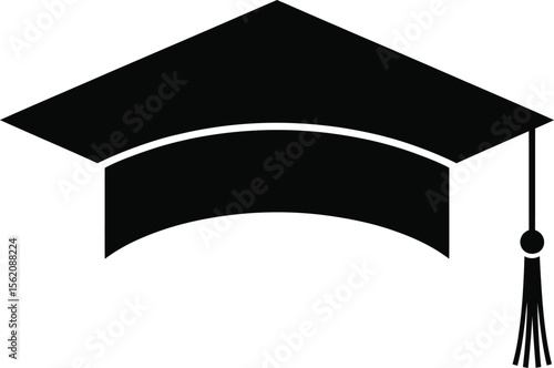 Graduation Cap Silhouette: Symbolizing Education, Achievement, and Success
