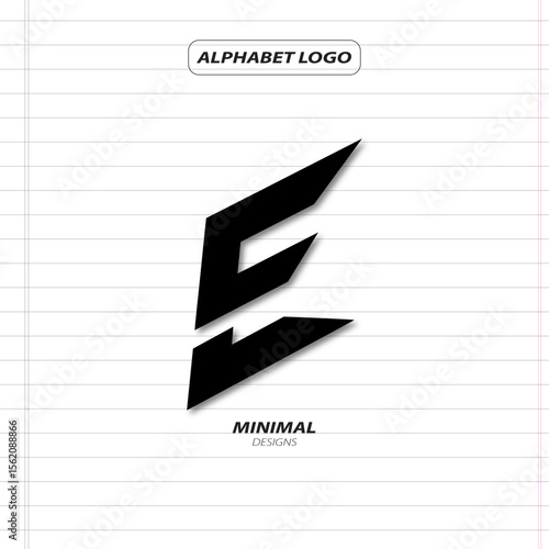 Minimalistic E Alphabet Logo Design with Clean Lines
