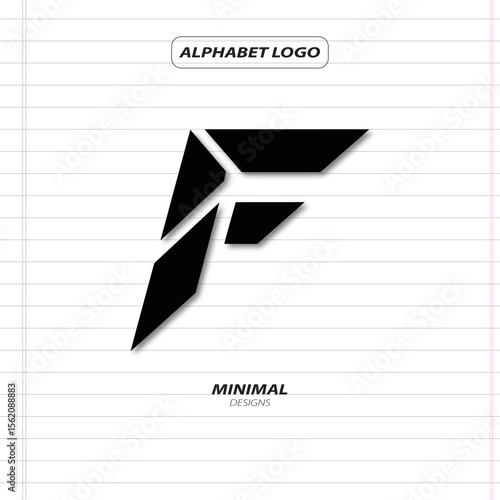 Minimalistic F Alphabet Logo Design with Clean Lines