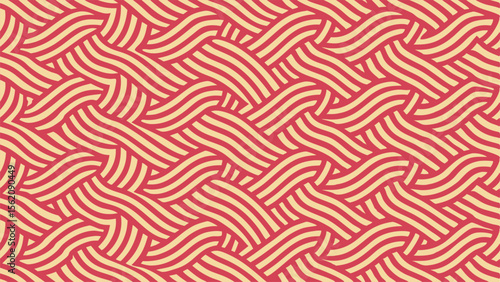 Red and beige wavy stripe pattern seamless background abstract