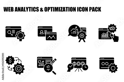 Web Analytics and Optimization Icon Pack