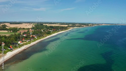 Wallpaper Mural Aerial view of coastline and buildings, Denmark. Torontodigital.ca