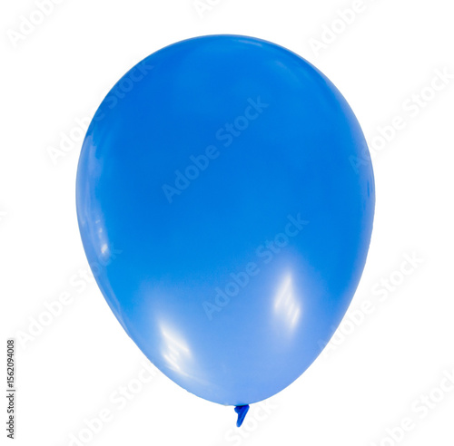 Cute blue balloon with highlights, isolated.