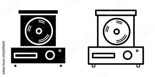 dvd player icon on white background