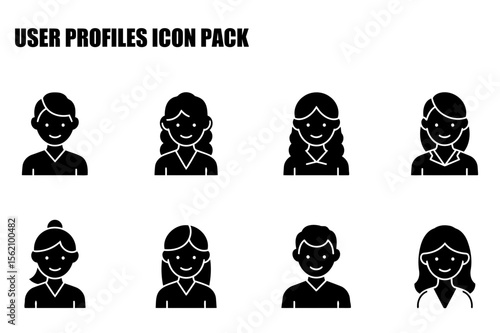 User profile icons for diverse demographics in various styles of clothing, displayed against a plain white background.