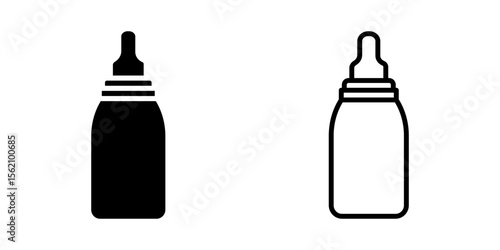 Bottle of baby icon on white background