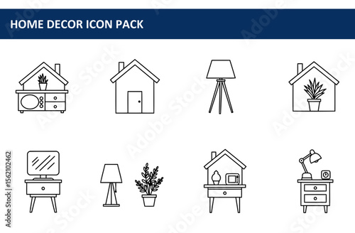 Home Decor Icons for Interior Design