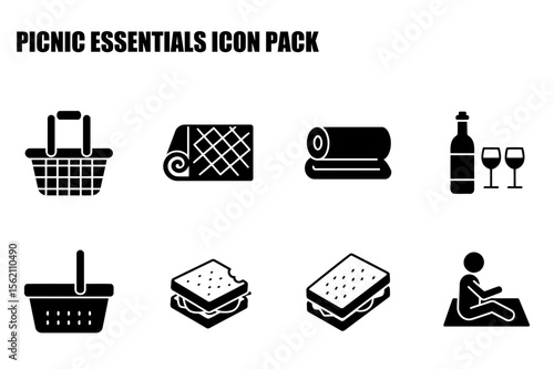 Picnic essentials for a relaxing outdoor gathering. A variety of items for a casual picnic in the park.